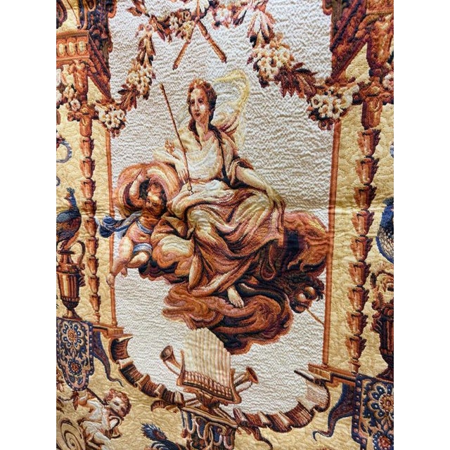 Vintage French Portico of Juno Wall Tapestry, 1970s For Sale - Image 4 of 5