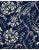 Mind the Gap Folk Embroidery Indigo Wallpaper For Sale