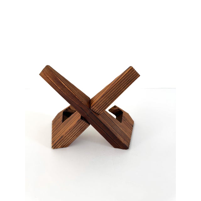 Late 20th Century Vintage Handmade Solid Wood Easel For Sale - Image 5 of 11