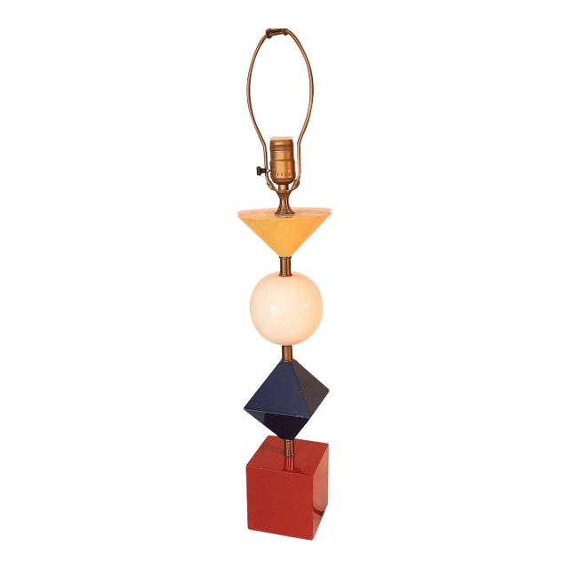 Memphis Style Thurston Lamp Geometric Primary Modernist For Sale