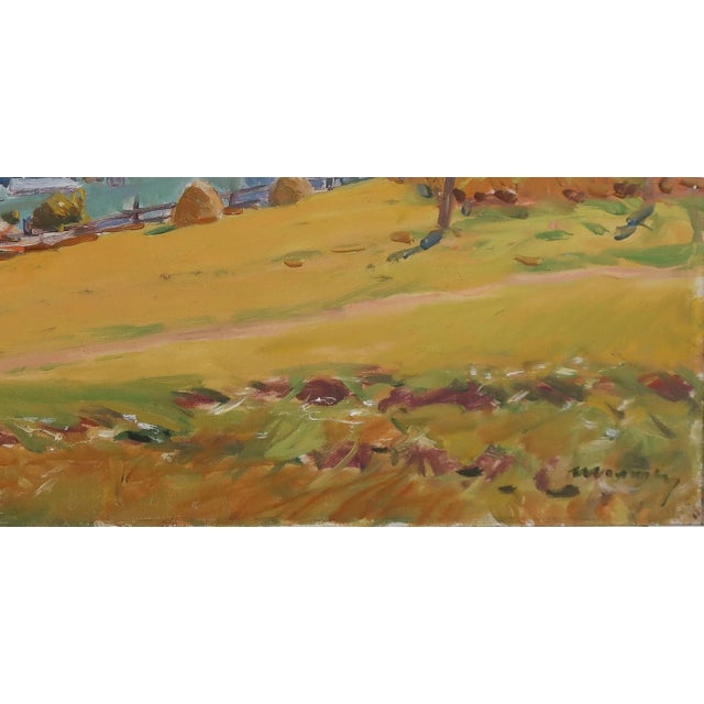 1970s 1970s Mountain Landscape Oil Painting by Sholtes Zi For Sale - Image 5 of 6