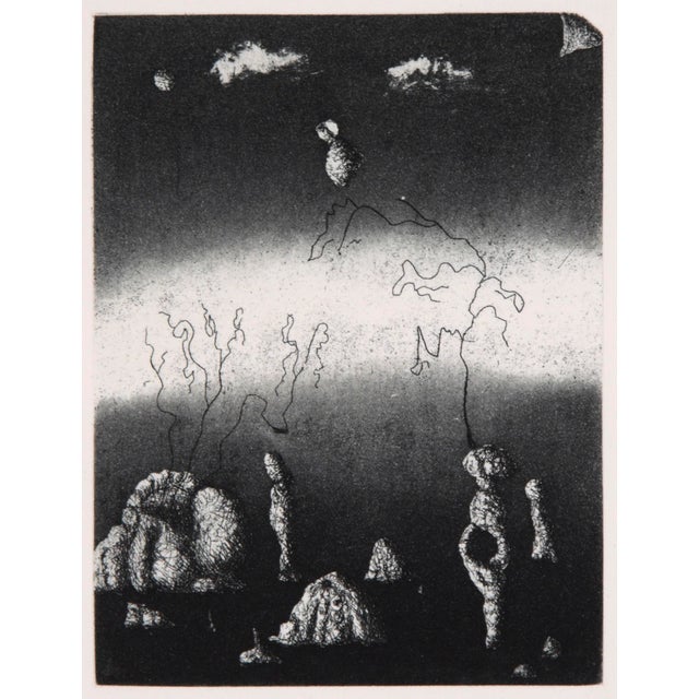 Surrealism "t.h.u.m.p." - 1975 Surrealist Lithograph on Paper by Jim Crabb For Sale - Image 3 of 5