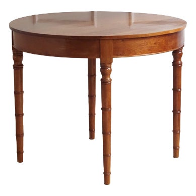 Biedermeier Round Table in Cherrywood For Sale