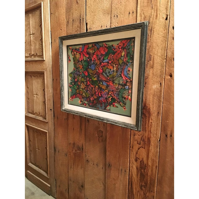 Vintage Mid-Century Edmund Kohn "Christmas Bouquet" Painting For Sale - Image 4 of 13
