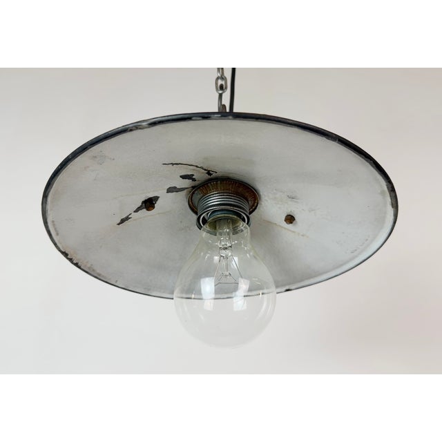Industrial Green Enamel Light, 1950s For Sale - Image 6 of 18