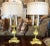 Hollywood Regency Yellow Tole Lamps With Custom Shades For Sale In Los Angeles - Image 6 of 6