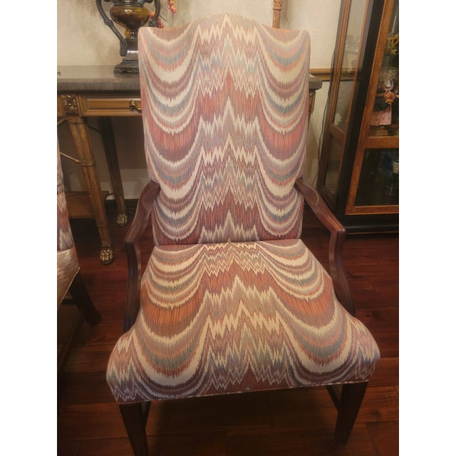 Mid 20th Century Pair of Vintage Upholstered Arm Chairs For Sale - Image 4 of 13