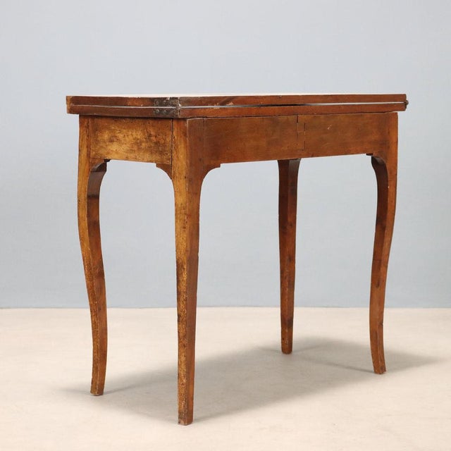Walnut and Poplar Game Table For Sale - Image 10 of 11