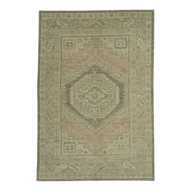Turkish Oushak Rug 5'1" x 7'4" #20233 For Sale