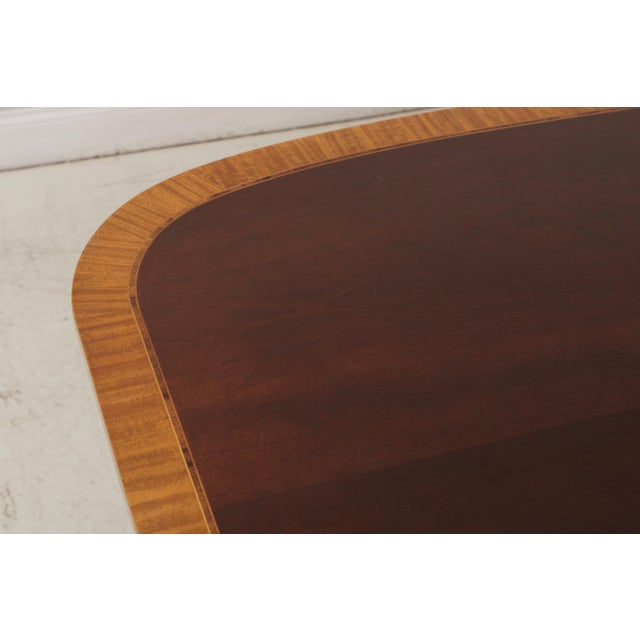 Baker Collectors Edition Banded Mahogany Dining Table For Sale - Image 10 of 16