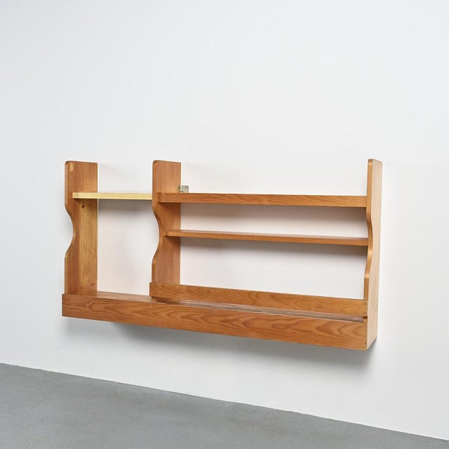 Wall Mounted Pine Dresser by Charlotte Perriand for Les Arcs, 1970 For Sale - Image 3 of 14