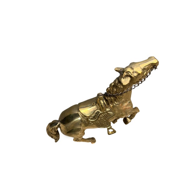 Large Brass Horse Figurine For Sale - Image 3 of 16