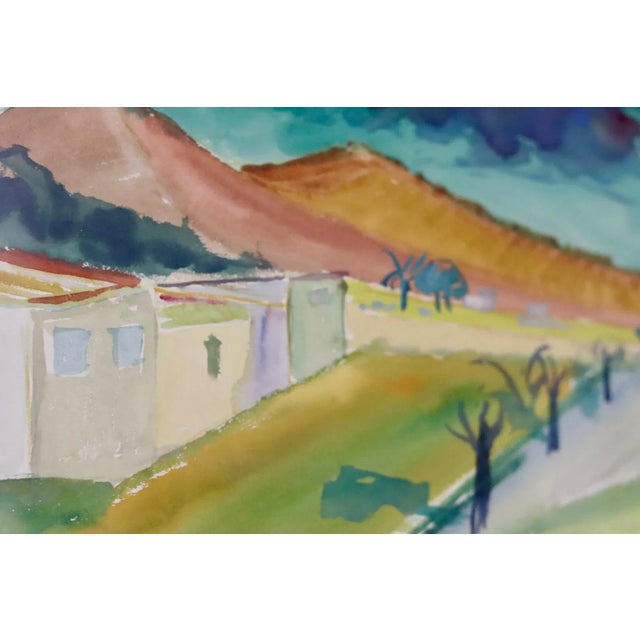 Mid-Century Modern Jonne Bergström, Street, 1952, Watercolor, Framed For Sale - Image 3 of 10
