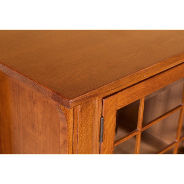 Mission Quarter Sawn Oak 72" Tv Stand - Michael's Cherry For Sale - Image 9 of 13