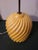 Yellow Yellow Torchon Ceramic Table Lamp in the style of Tommaso Barbi, 1970s For Sale - Image 8 of 11