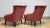 Wood Set of 20th Century Napoleon III Armchairs in Velvet Jacquard Tone-on-Tone Brick For Sale - Image 7 of 12