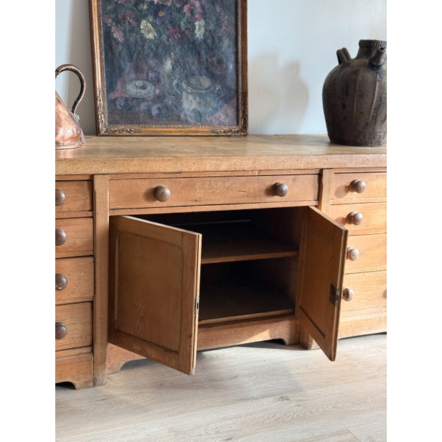 19th Century Monumental Antique English Pine Sideboard For Sale - Image 5 of 7