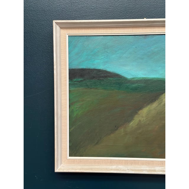 Mid-Century Modern Dina Mortensen, Landscape, 1950s, Oil Painting on Canvas, Framed For Sale - Image 3 of 15
