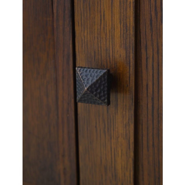 Stickley Mission Oak Harvey Ellis Inlaid Fall Front Bookcase For Sale - Image 9 of 18