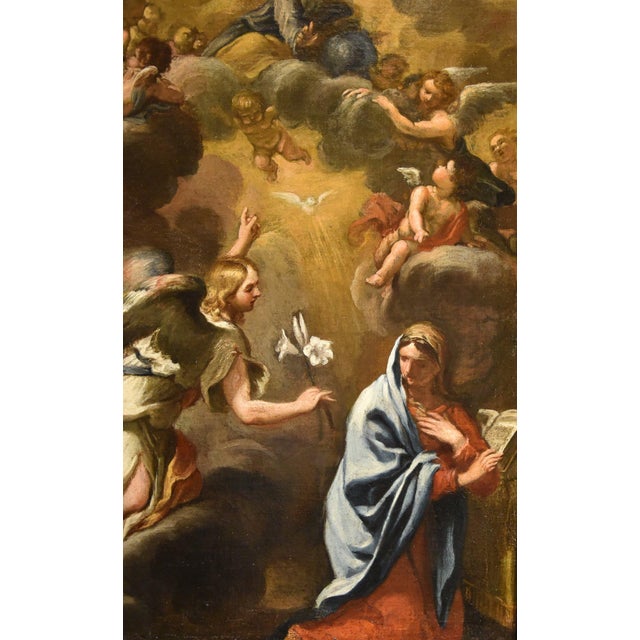 Ferri, Annunciation, 1600s, Oil on Canvas For Sale - Image 4 of 14