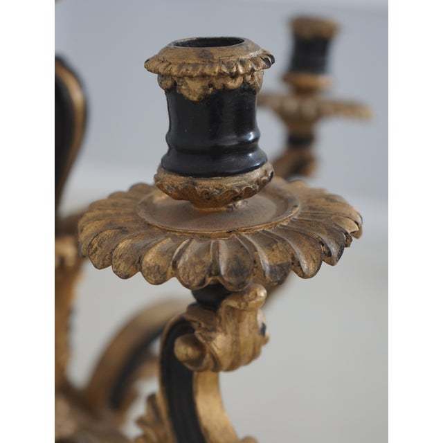 Pair Large Monumental Marble Base Candelabras For Sale - Image 11 of 14