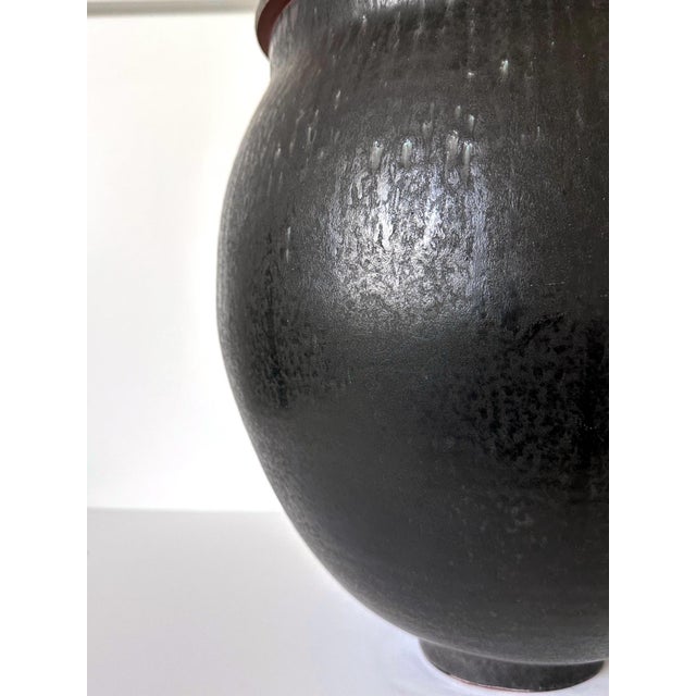 Large Early Unique Glazed and Sculpted Ceramic Vessel Mary and Edwin Scheier For Sale - Image 10 of 14