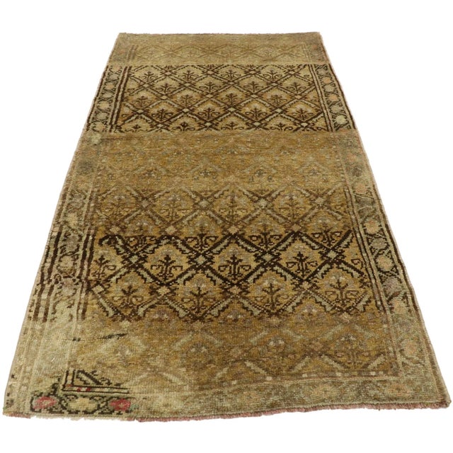 53097 Vintage Turkish Oushak Rug, 02'06 x 04'10. Warm and inviting, this hand-knotted wool vintage Turkish Oushak rug...