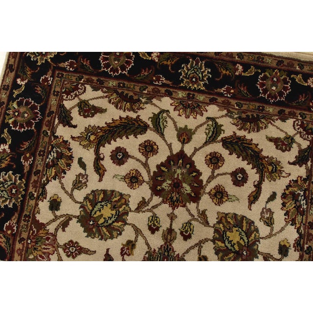 Agra Runner 3’11” X 11’11” Ivory Wool Traditional Hand-Knotted Oriental Rug For Sale In Philadelphia - Image 6 of 13
