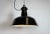 Industrial Black Enamel Factory Lamp with Cast Iron Top from Elektrosvit, 1950s For Sale - Image 17 of 18