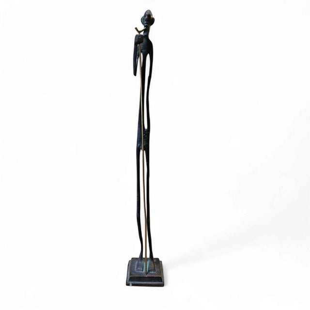 African Bronze Figure, 1970s For Sale - Image 12 of 18