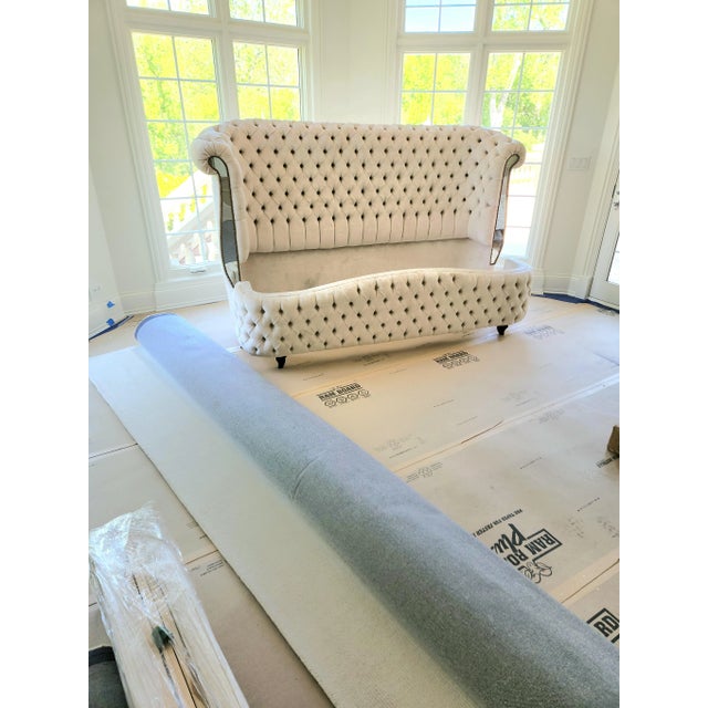 Bridgitte Ivory Mirror Bed by Haute House - King Size For Sale In Chicago - Image 6 of 9