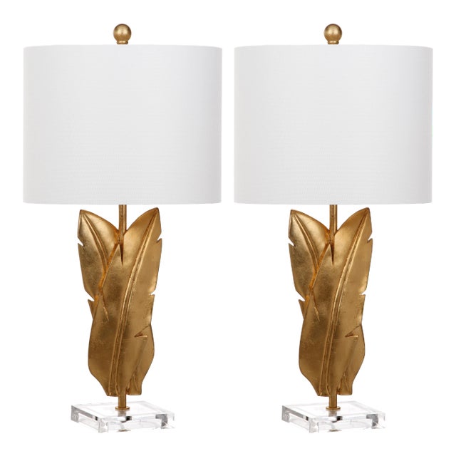 25.5 Inch H Wings Table Lamp in Gold - a Pair For Sale