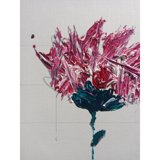 Framed Organic Modernist Original Flower Painting / Botanical / Herbarium For Sale - Image 4 of 6