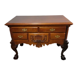 Late 20th New Orleans Mahogany Lowboy Chest With Claw Feet