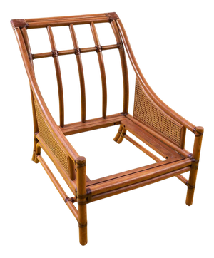 Vintage Bamboo Cane Armchair from Gervasoni