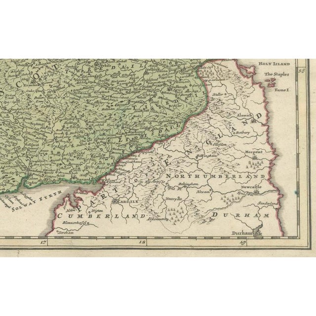 Copper Antique Map of Scotland by Johann Baptist Homann, 1710 For Sale - Image 8 of 17