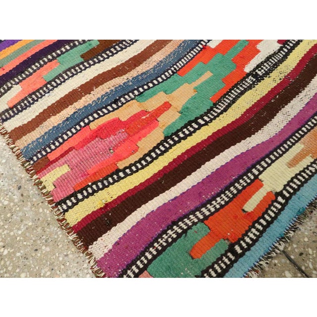 Bubble Gum Galerie Shabab Collection Mid-20th Century Persian Flatweave Kilim Rug For Sale - Image 8 of 9