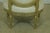 Metal Modern French Style Silver Leaf & Gold Upholstered Open Armchair For Sale - Image 7 of 13