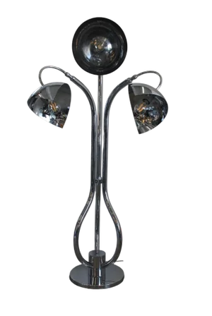 Chromed Steel Floor Lamp by Adalberto dal Lago, Italy, 1970s