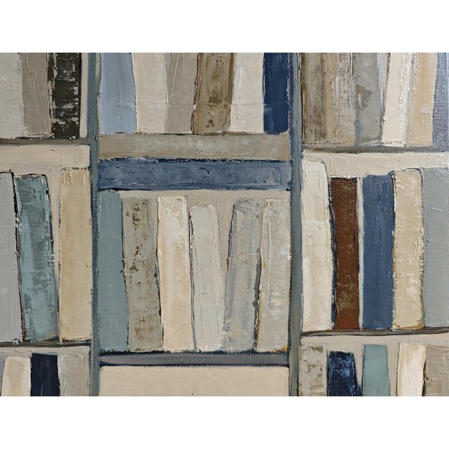 La Clarté Des Livres, Contemporary Oil Painting, Abstract Library, Framed by Sophie Dumont For Sale - Image 6 of 10