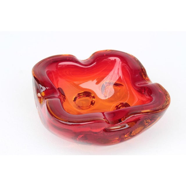 Red Murano Glass Ashtray, 1970s For Sale - Image 3 of 9