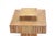 Brass Rattan Prism Side Table, Hand-Crafted, Mid-Century Modern, Brass Top For Sale - Image 8 of 8