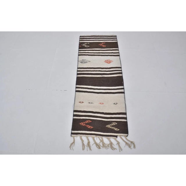 Small Handmade Hemp Rug, 1960s For Sale - Image 11 of 11