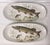 Wonderful Naaman Ltd. china fish serving set in the "Muskey Fish" pattern. Two platters measuring 14" x 6.25" with 12...