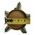 Late 20th Century Tropical Palm Tree Pillar Candle Holders - Set of 3 - Cast Metal - Gold & Verdigris - Coastal Maximalist For Sale - Image 12 of 12