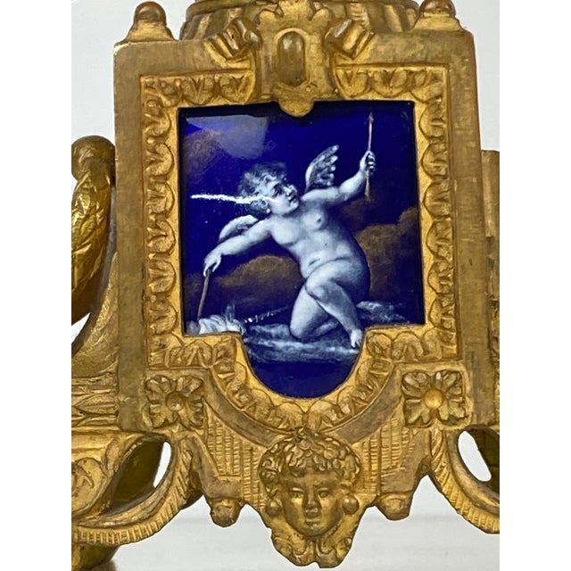 Gilt Bronze and Sèvres Porcelain Candleholders, Set of 2 For Sale - Image 10 of 13