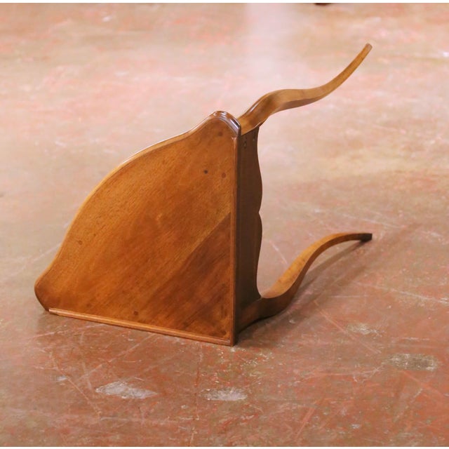 Early 20th Century French Louis XV Walnut Corner Side Table With Drawer For Sale - Image 10 of 11