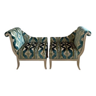 Vintage French Symmetrical Canapés by Jean-Rémy Couradette, 1999, Set of 2 For Sale