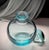 Mid 20th Century Mid 20th Century Moser Glassworks Aqua Culbuto 500-mL Decanter and Four 2-Oz Cordial/Shot Glasses, Lead-Free Crystal - Set of 5 For Sale - Image 5 of 11