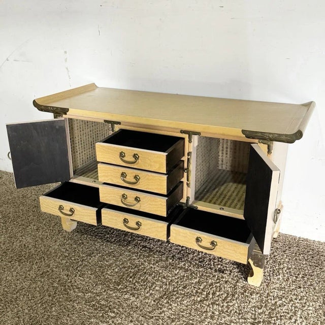 1980s Chinoiserie Elm High Point Altar/Chest/Sideboard For Sale - Image 5 of 10